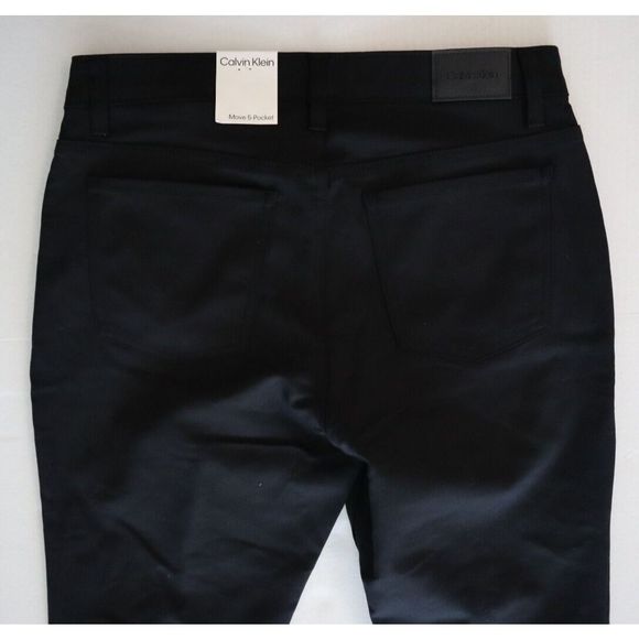 Calvin Klein Men Sz 32x30 Black CK Move 365 Slim-Fit Performance Dress Pants - Picture 3 of 12
